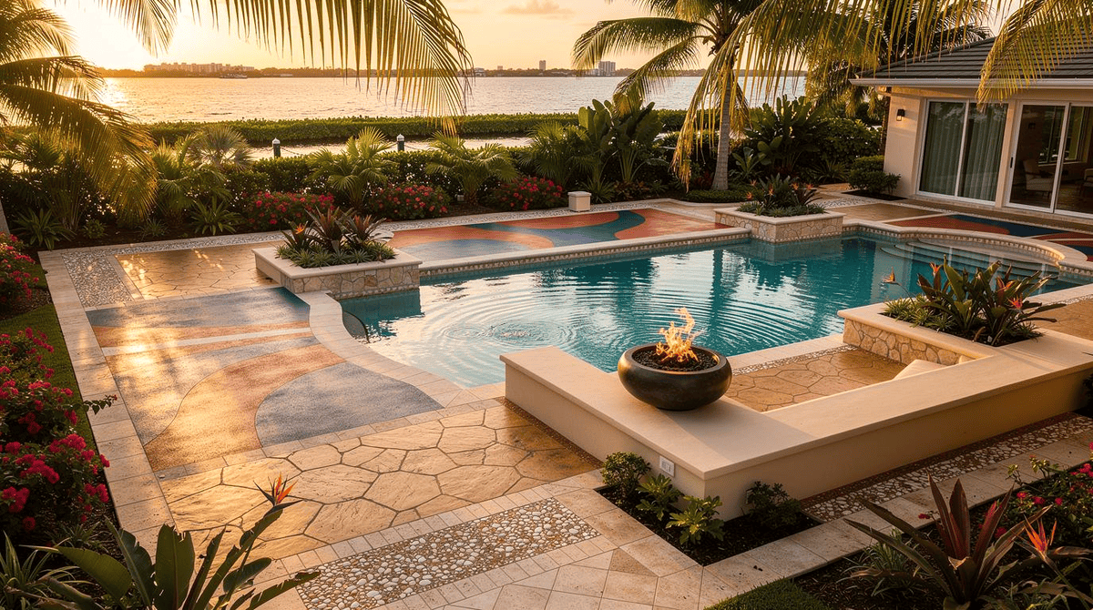 Lauderhill FL Concrete Concrete Pool Decks in Lauderhill - durable concrete pool coping solutions