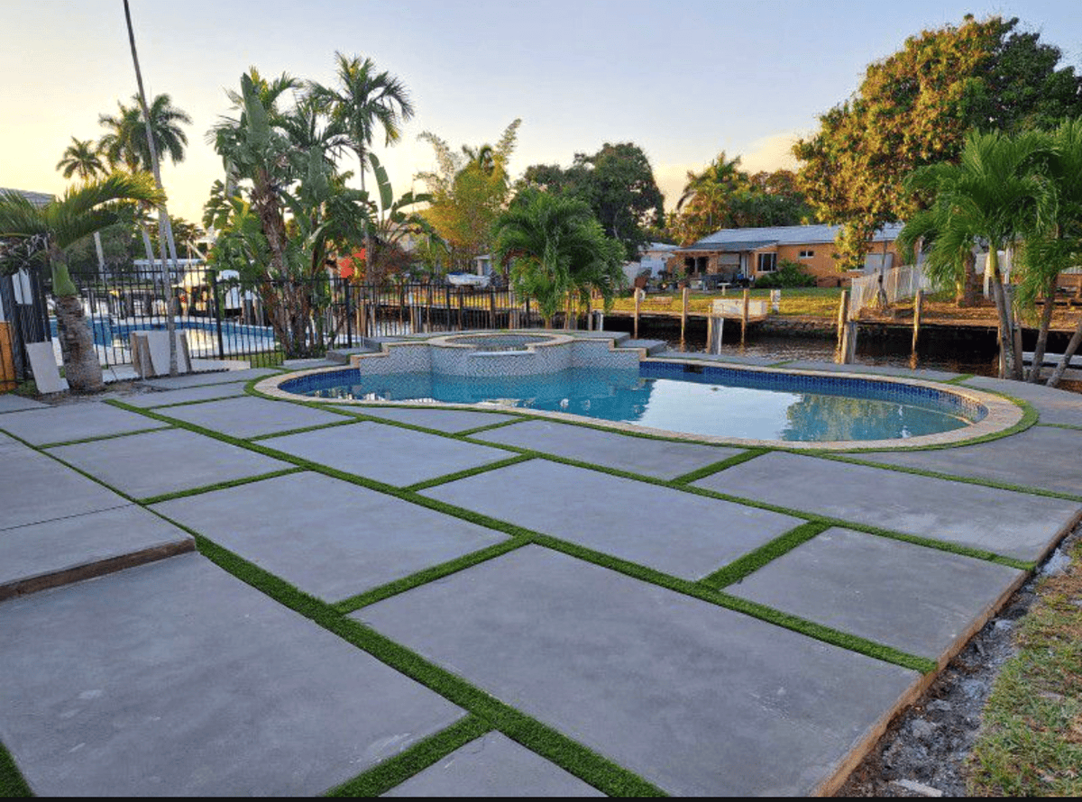 Lauderhill FL Concrete Concrete Pool Decks in Lauderhill - stamped concrete pool decks